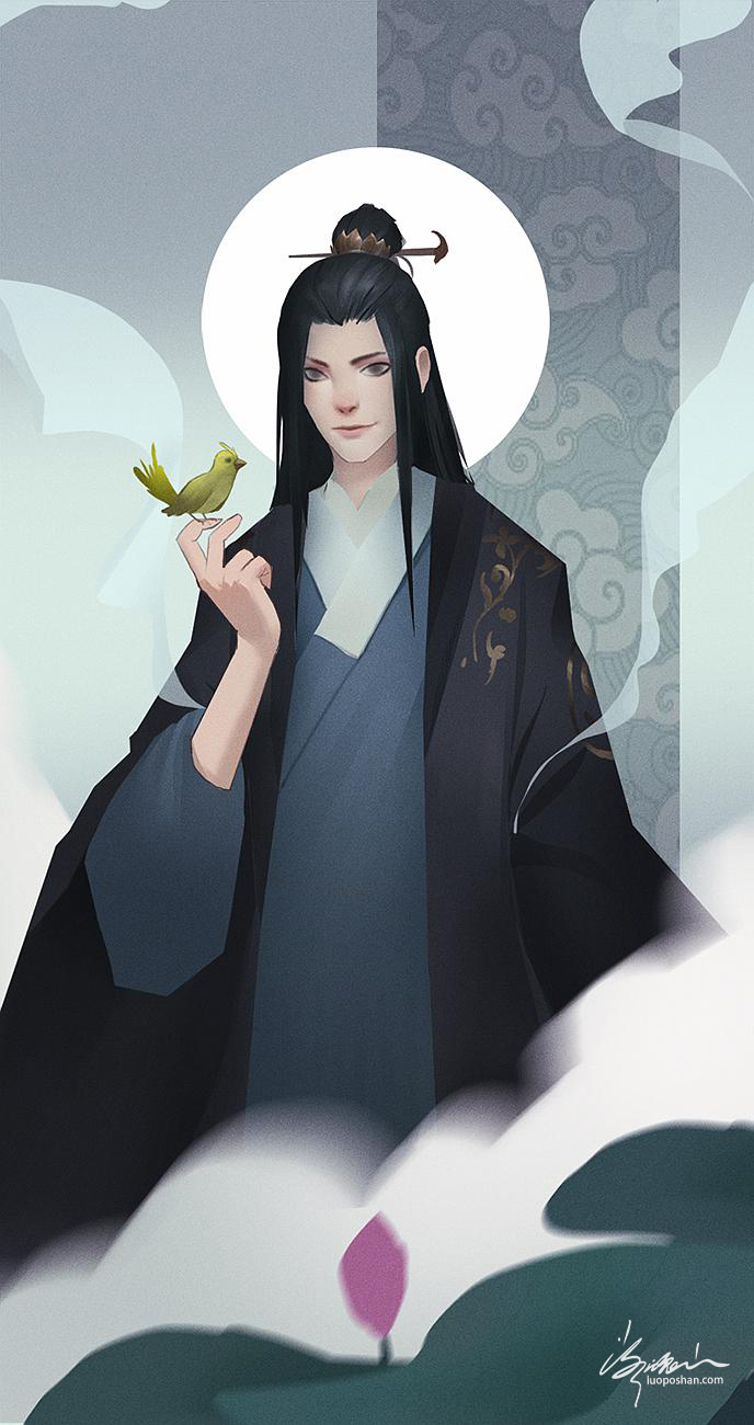 剑来插画丨陆沉-落魄山
