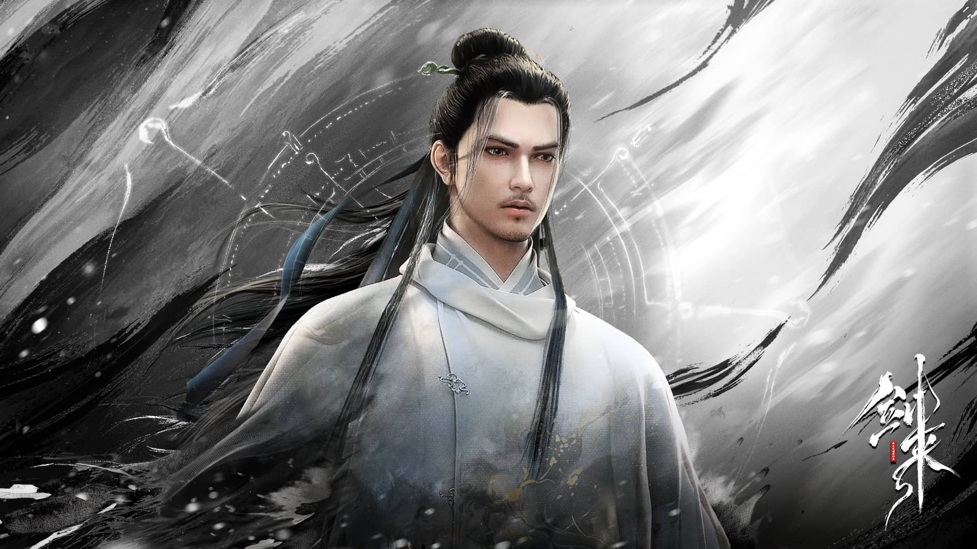 图片[1]-剑来动画壁纸丨《剑来》动画海报壁纸水墨风（横版）-落魄山