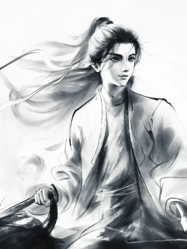 剑来插画丨东山策马