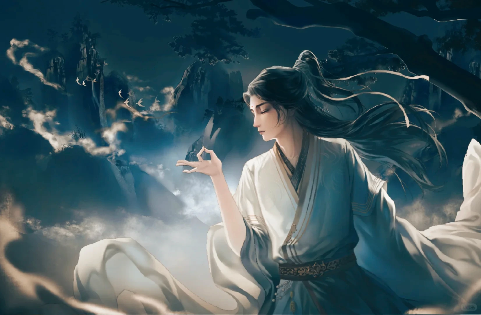 剑来插画丨仙人吹嘘,云聚云散
